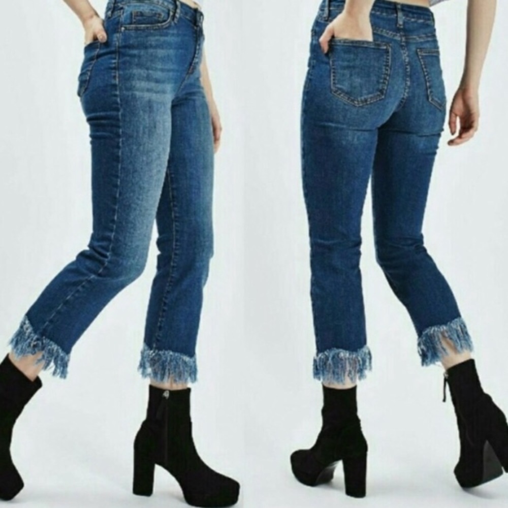 Topshop fringe jeans